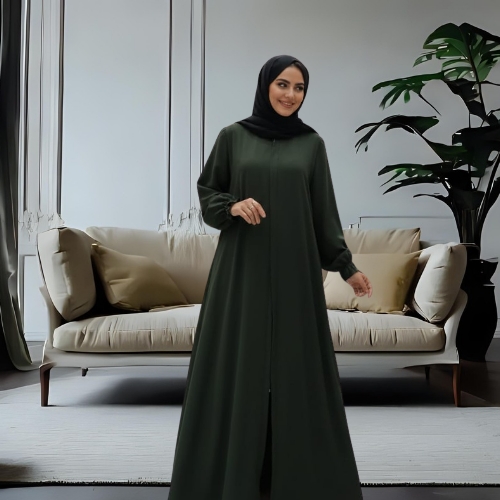 HAKİ RENK GENİŞ KESİM FERACE